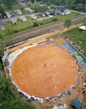 Aerial view of the world's biggest cookie