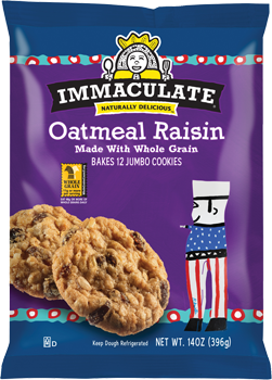 Natural Oatmeal Raisin Whole Grain Cookie Dough