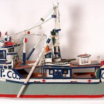 JP Scott folk art style boat model 