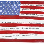 RA Miller folk art style American Flag 