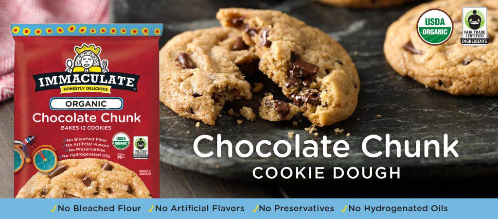 Organic Chocolate Chunk Cookie Dough Immaculate Baking Company