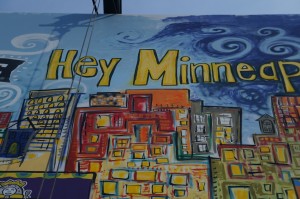Completed painted mural billboard